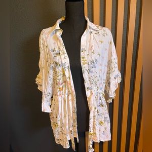 Floral Short Sleeve Cardigan